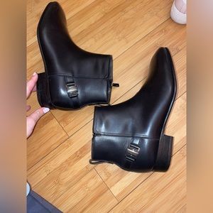 salvatore ferragamo black boots